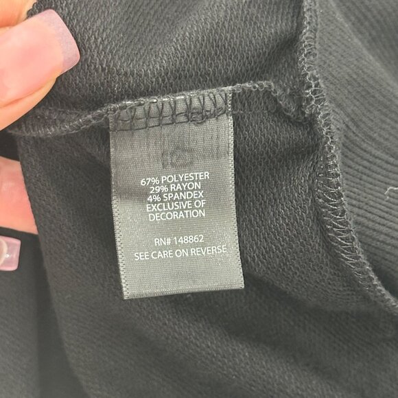 Torrid Womens Black Off-The-Shoulder Embroidered Sweatshirt SZ 3X 22-24 Pullover - Picture 3 of 13